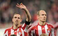 Fussball CHL  Saison 2010/2011: Franck Ribery, Arjen Robben (v. li., FC Bayern Muenchen)