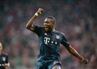 Fussball Champions League 13/14: JUBEL David Alaba (FC Bayern Muenchen)