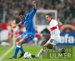 Fussball UCL: Stuttgart - Glagow, Zweikampf