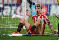 Fussball CHL  Saison 2010/2011: Enttaeuschung im TOR nach der vergebenen Chance Thomas Mueller (FC Bayern Muenchen)