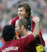 Fussball 1. Bundesliga: Koeln - Hamburg, Jubel HSV