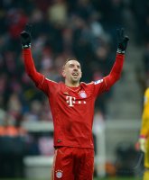 Fussball 1. Bundesliga Saison 12/13: JUBEL Franck Ribery (FC Bayern Muenchen)