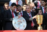 Fussball: FC Bayern feiert zum Saisonabschluss auf dem Marienplatz