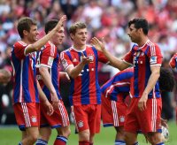 Fussball, 1. Bundesliga  Saison 2013/2014: JUBEL Claudio Pizarro (FC Bayern Muenchen)