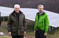 Oberbuergermeister Palmer (Die Gruenen) und Ministerpraesident Kretschmann (Die Gruenen)