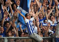 2. Fussball Bundesliga:  Fankurve von Hertha BSC Berlin