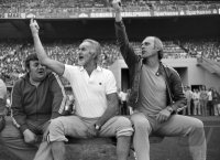 Fussball 1. Bundesliga Saison 1973/1974: Schwan, Lattek (FC Bayern)