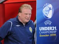 Fussball U 21 EM 2009:  SWE Trainer Joergen Lennartsson