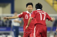 Fussball AFC Asian Cup 2011: JUBEL Jianye Liu,  Linpeng Zhang (v. li., China)