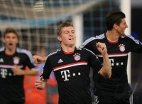 Fussball CHL  Saison 2011/2012: JUBEL Toni Kroos (FC Bayern Muenchen)
