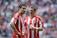 Fussball 1. Bundesliga: Mark van Bommel, Bastian Schweinsteiger (v. li., FCB)