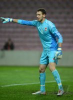 FUSSBALL INTERNATIONAL:  Torwart Etrit Berisha (Albanien)