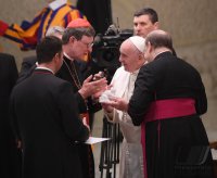 Rom Generalaudienz; Rainer Maria Kardinal Woelki, Erzbischof von Koeln mit Papst Franziskus I.
