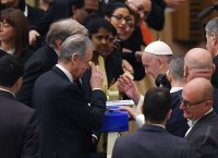 Rom Generalaudienz; Ottmar Hitzfeld bei einer Audienz bei Papst Franziskus I.