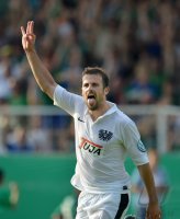 Fussball Saison 2012/2013 DFB Pokal; JUBEL Matthew Taylor (Preussen Muenster)