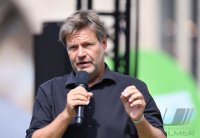 Politik, Wahlkampf Buendnis 90/Die Gruenen: Gruenen Bundesvorsitzender Robert Habeck
