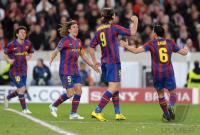 FUSSBALL  International CHL 09/10 : Barca Jubel