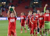 Fussball Supercup Finale 2013: JUBEL Supercupsieger FC Bayern Muenchen