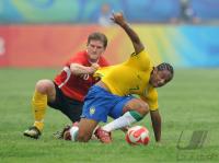 FUSSBALL  Olympia 2008   Vorrunde  Maenner   Brasilien - Belgien