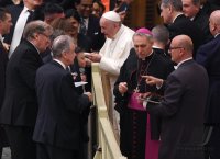Rom Generalaudienz; Ottmar Hitzfeld bei einer Audienz bei Papst Franziskus I.