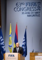 FUSSBALL 63. FIFA  Kongress auf Mauritius 2013: FIFA Praesident Joseph S. Blatter (Schweiz)
