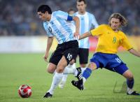 FUSSBALL  Olympia 2008  Halbfinale Maenner Argentinien - Brasilien