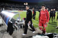 Fussball U21-EURO 2011 FINALE:   Trainer Pierluigi Tami, Moreno Costanzo (v. li., Schweiz)