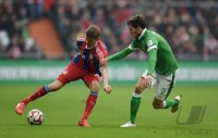 Fussball, 1. Bundesliga  Saison 2014/2015: SV Werder Bremen - FC Bayern Muenchen