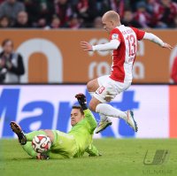 Fussball 1. Bundesliga Saison 14/15: FC Augsburg - FC Bayern Muenchen