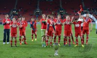 Fussball Supercup Finale 2013: JUBEL Supercupsieger FC Bayern Muenchen