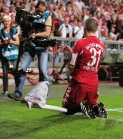 Fussball 1. Bundesliga Saison 2010/2011 JUBEL SCHWEINSTEIGER (FC Bayern Muenchen)