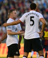 FUSSBALL International: Wayne Rooney und Rio Ferdinand (v. li., Manchester United FC)
