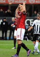 FUSSBALL SERIE A:  Jubel Zlatan Ibrahimovic (AC Mailand)