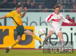 Fussball Uefa-Cup: VfB Stuttgart - Celtic Glasgow, Zweikampf