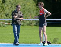 Leichtahtletik, Arne Gabius (Deutschland) und Bundestrainer Tono Kirschbaum (Deutschland)