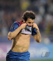 Fussball UEFA SUPER CUP 2011: JUBEL Cesc Fabregas (Barca)