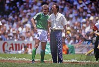 Fussball  WM 1986:  Voeller, Beckenbauer (Deutschland)