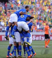 FUSSBALL WM 2010, VIERTELFINALE: Holland - Brasilien