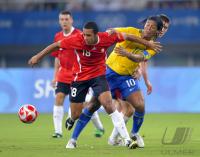 FUSSBALL  Olympia 2008  Peking  Spiel um Platz 3 Belgien - Brasilien