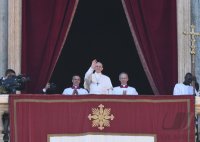 Rom;  Papst Franziskus I. spricht den Urbi Et Orbi Segen