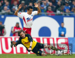 Fussball 1. Bundesliga: Hamburger SV - Dortmund, Zweikampf