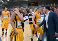 Basketball 1. Bundesliga 2012/2013:  Walter Tigers Tuebingen - FC Bayern Muenchen