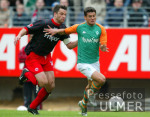 Fussball 1. Bundesliga: Frankfurt - Bremen, Szene zum Elfmeter