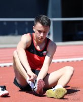 Leichtathletik: Hochspringen Lukas Gaertner (TV Rottenburg) trainiert im Rottenburger Hohenberstadion