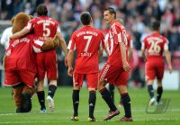 Fussball 1. Bundesliga : Franck Ribery mit Miroslav Klose (v. li., FC Bayern Muenchen)