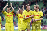 Fussball 1. Bundesliga: Leverkusen - Dortmund, Schlussjubel BVB