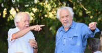 KZ Gedenkstaette Hailfingen -Tailfingen: Einweihung der Gedenkwand Flugzeughalle