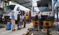 Sommerferien in  Dettenhausen ; Besichtigung der Werkstatt der Schoenbuchbahn;Besichtigung der Werkstatt der Schoenbuchbahn;