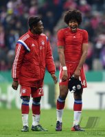Fussball DFB Pokal Achtelfinale 14/15: Dante (FC Bayern Muenchen) lacht