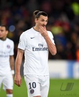 Fussball CHL  Saison 2014/2015: Enttaeuschung; Zlatan Ibrahimovic (Paris Saint-Germain)